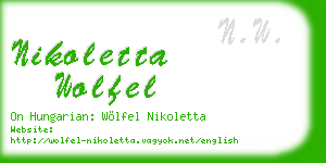 nikoletta wolfel business card